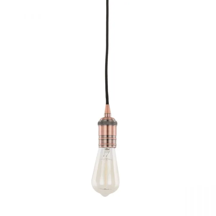 Atrium, nowoczesna oprawka wisząca, w kolorze czerwonej miedzi, E27, DS-M-036 RED COPPER